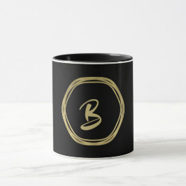 Gold Glam & Black Rings (Jegliche Farbe) Modernes Tasse