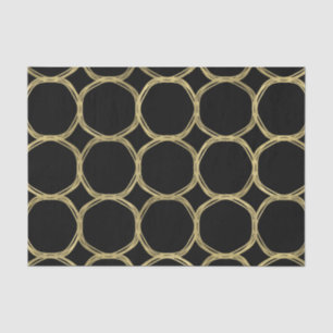 Gold Glam & Black Rings Moderne Glam Party Seidenpapier