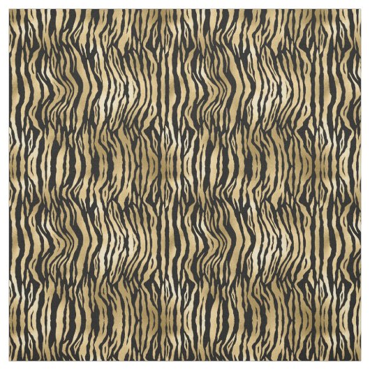 Gold Glam Black Zebra Print Stoff (Muster)