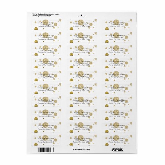 Gold Glam Bokeh Confetti Dots (Vorne)