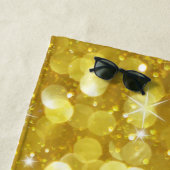 Gold Glam Bokeh Glitter Pattern Strandtuch (Beispiel)