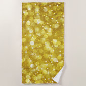 Gold Glam Bokeh Glitter Pattern Strandtuch (Vorderseite)