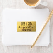 Gold Glam Class of 2015 Abschluss Address Label Adressaufkleber (Insitu)