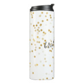 Gold Glam Confetti Bridesmaid Thermosbecher (Nach links gedreht)
