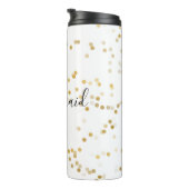 Gold Glam Confetti Bridesmaid Thermosbecher (Nach rechts gedreht)