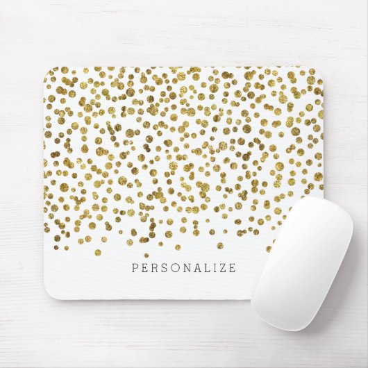 Gold Glam Confetti Mousepad (Mit Mouse)