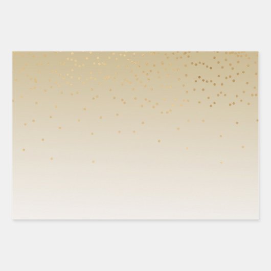Gold Glam Confetti Ombre Geschenkpapier Set (Vorderseite 2)