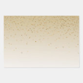 Gold Glam Confetti Ombre Geschenkpapier Set (Vorderseite)