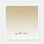 Gold Glam Confetti Ombre Serviette (Vorderseite)