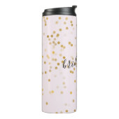 Gold Glam Confetti Personalized Thermosbecher (Nach links gedreht)