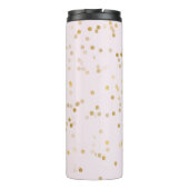 Gold Glam Confetti Personalized Thermosbecher (Rückseite)