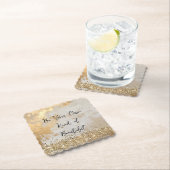 Gold Glam Cream White Glitzer Confetti Untersetzer (Vor Ort)