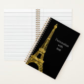 Gold Glam Eiffel Tower  Notizblock (Innen)