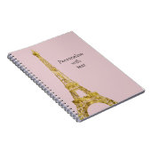 Gold Glam Eiffel Tower Notizblock (Rechte Seite)