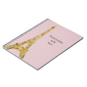Gold Glam Eiffel Tower Notizblock (Linke Seite)