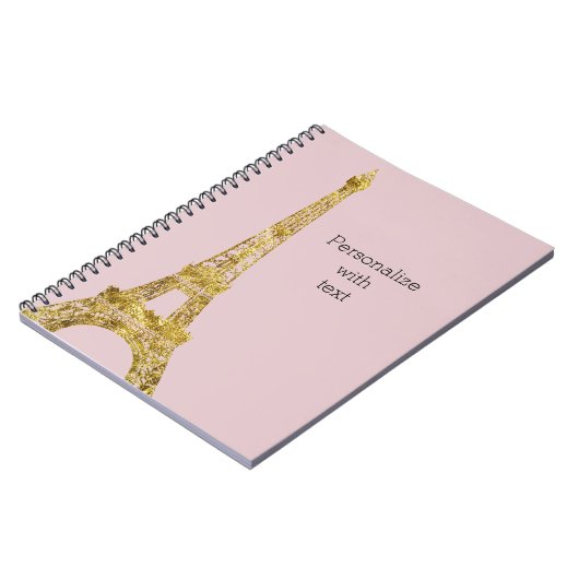 Gold Glam Eiffel Tower Notizblock (Linke Seite)