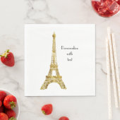 Gold Glam Eiffel Tower Serviette (Beispiel)