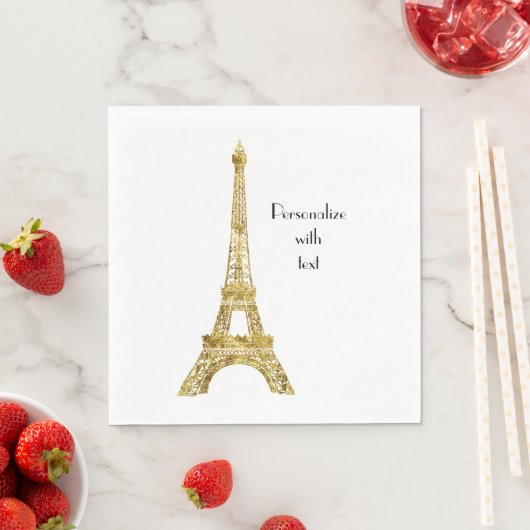 Gold Glam Eiffel Tower Serviette (Beispiel)