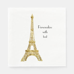 Gold Glam Eiffel Tower Serviette