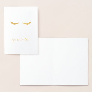 Gold Glam Eyelashes Beautiful Folienkarte