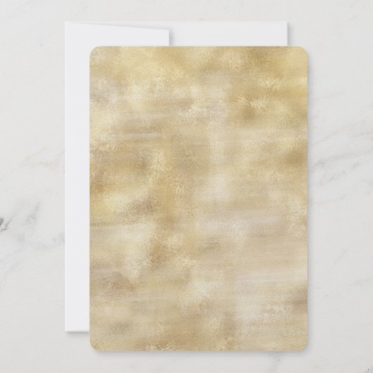 Gold Glam Eyelashes Einladung (Rückseite)