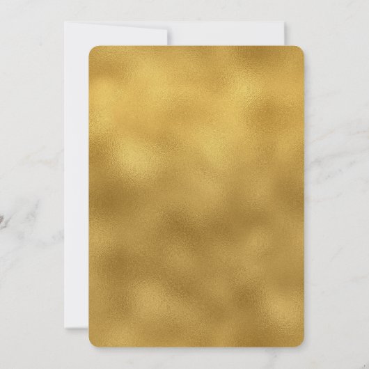 Gold Glam Eyelashes Geburtstag Einladung (Rückseite)