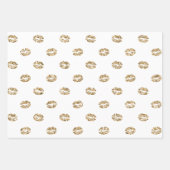 Gold Glam Eyelashes Geschenkpapier Set (Vorderseite 3)