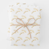 Gold Glam Eyelashes Geschenkpapier Set (Beispiel)