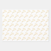 Gold Glam Eyelashes Geschenkpapier Set (Vorderseite)