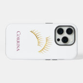 Gold Glam Eyelashes iPhone Hülle (Rückseite (Horizontal))