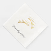 Gold Glam Eyelashes Serviette (Ecke)