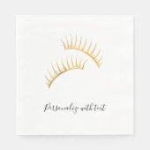 Gold Glam Eyelashes Serviette (Vorderseite)