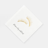 Gold Glam Eyelashes Serviette (Ecke)