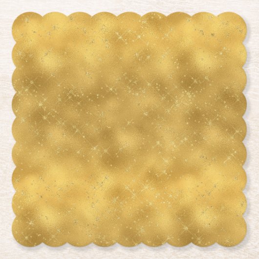 Gold Glam Funkeln Untersetzer (Vorderseite)