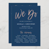 Gold Glam für Rose und Seeschiffe Wir machen Hochz Ankündigung (Vorne/Hinten)