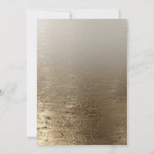 Gold Glam Gilded Brush Moderne Elegante Hochzeit Einladung (Rückseite)