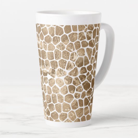 Gold Glam Giraffe Print Milchtasse (Rechte Ecke)