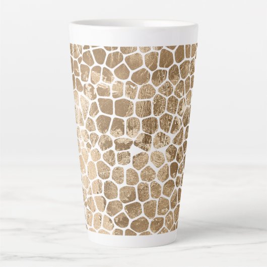 Gold Glam Giraffe Print Milchtasse (Vorderseite)