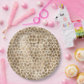Gold Glam Giraffe Print Pappteller (Party)