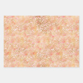 Gold Glam Girl Peach Pink Blush Leopard Print Geschenkpapier Set (Vorderseite 3)