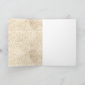 Gold Glam Girl Peach Pink Blush Leopard Print Karte (Innenseite)