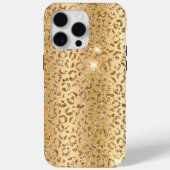 Gold Glam Glitter Leopard Case-Mate iPhone Hülle (Rückseite)