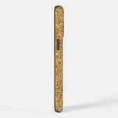 Gold Glam Glitter Leopard iPhone Hülle (Rechte Seite)