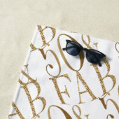 Gold Glam Glitz 50 & Fabulous Muster Strandtuch (Beispiel)