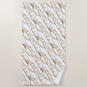 Gold Glam Glitz 50 & Fabulous Muster Strandtuch (Vorderseite)