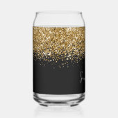 Gold Glam Glitzer auf Black Dosenglas (Rechts)