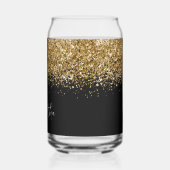 Gold Glam Glitzer auf Black Dosenglas (Links)