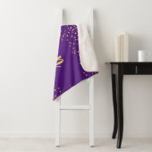 Gold Glam Glitzer Confetti | PERSONALISIERT LILA Sherpadecke (Beispiel)