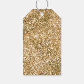 Gold Glam Glitzer Diamond Chandelier Geschenkanhänger (Rückseite)