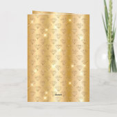 Gold Glam Glitzer Diamonds Birthday Karte (Rückseite)